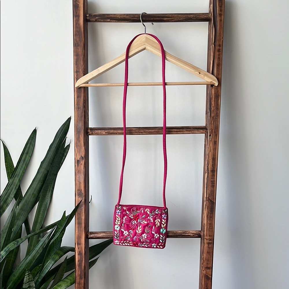 Floral Pink Crossbody Bag